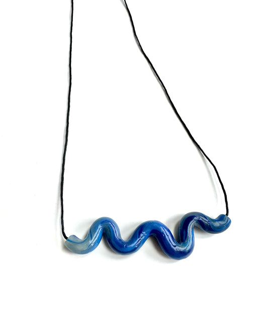 Bare-No-Tools -Necklace -Blue Swirl