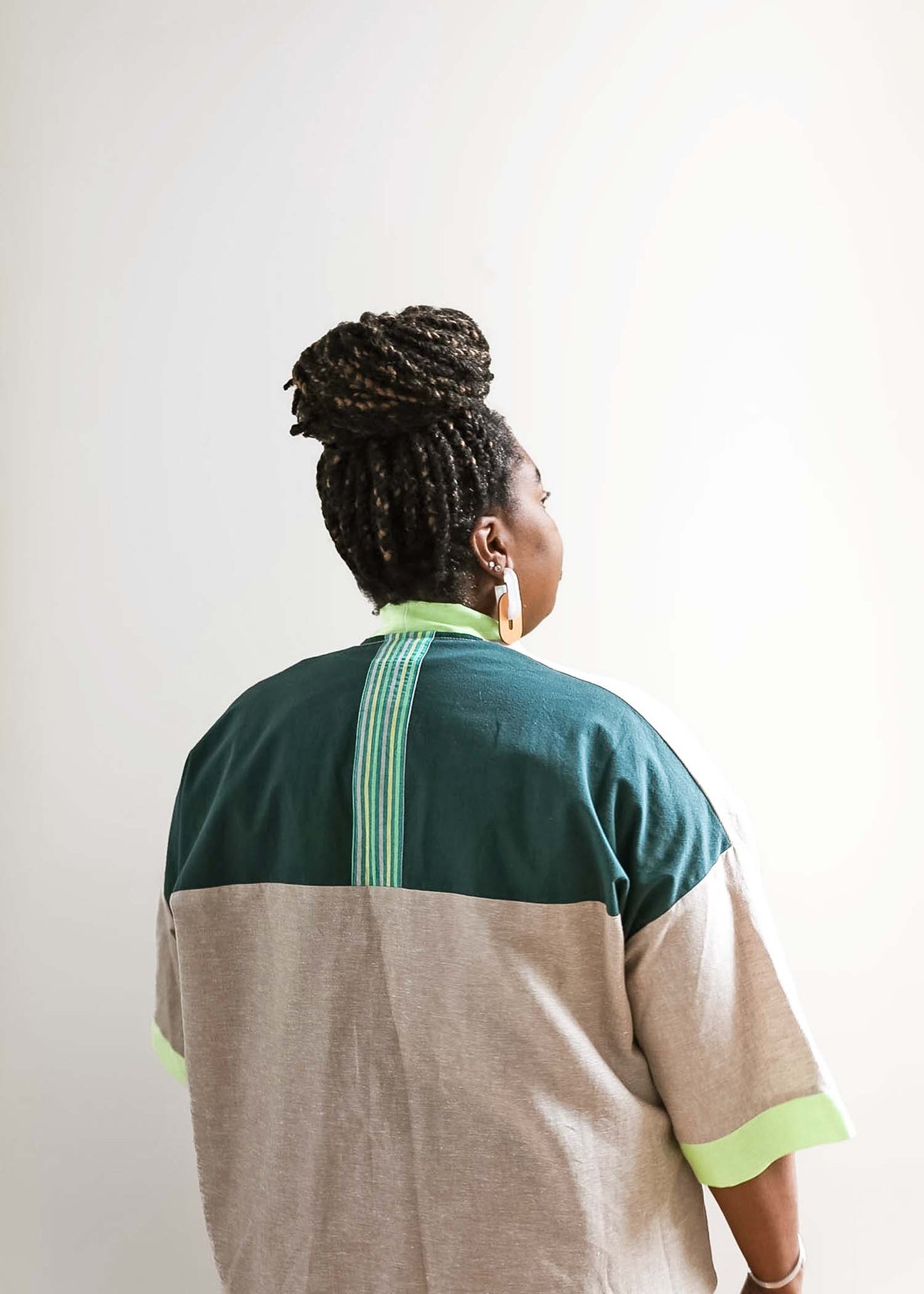 Emily Jacket -Hemp -Sand and Chartreuse