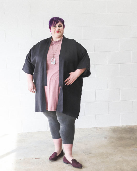 Custom -Eva Jacket -Black Linen