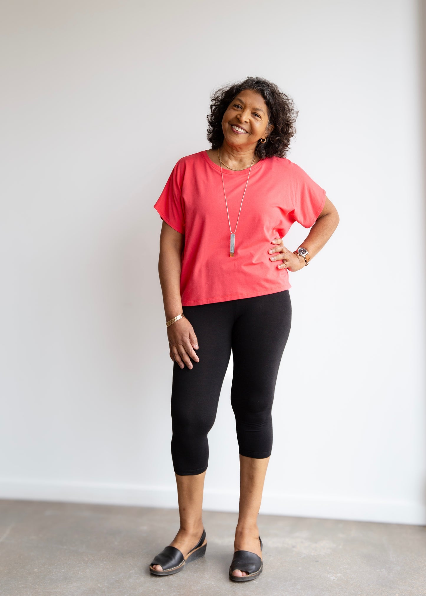 Nita Boxy Top -Hot Pink