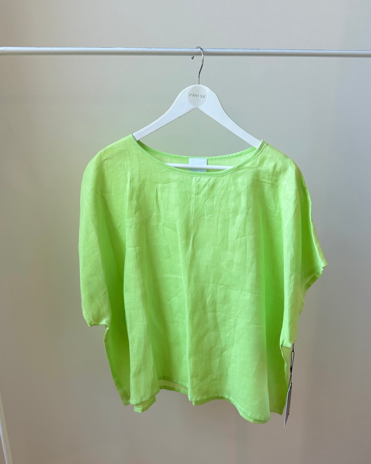 Jodie Top -Lime Linen