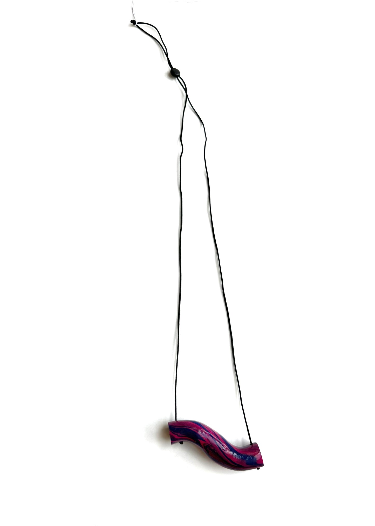 Bare-No-Tools -Swoop Necklace -Magenta & Navy