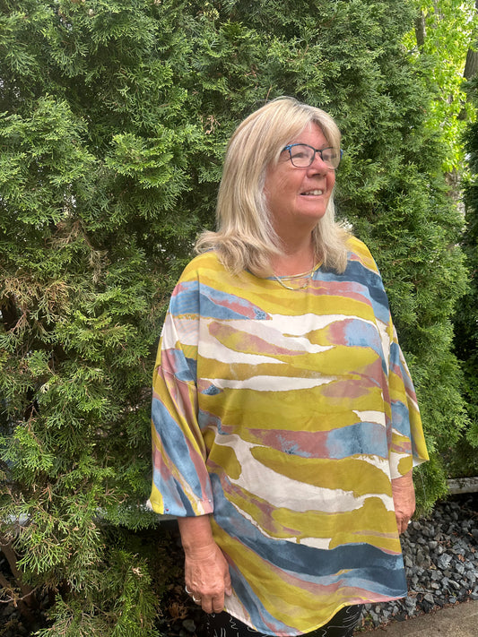 Custom Sheila Tunic Top -Northern Lights Print