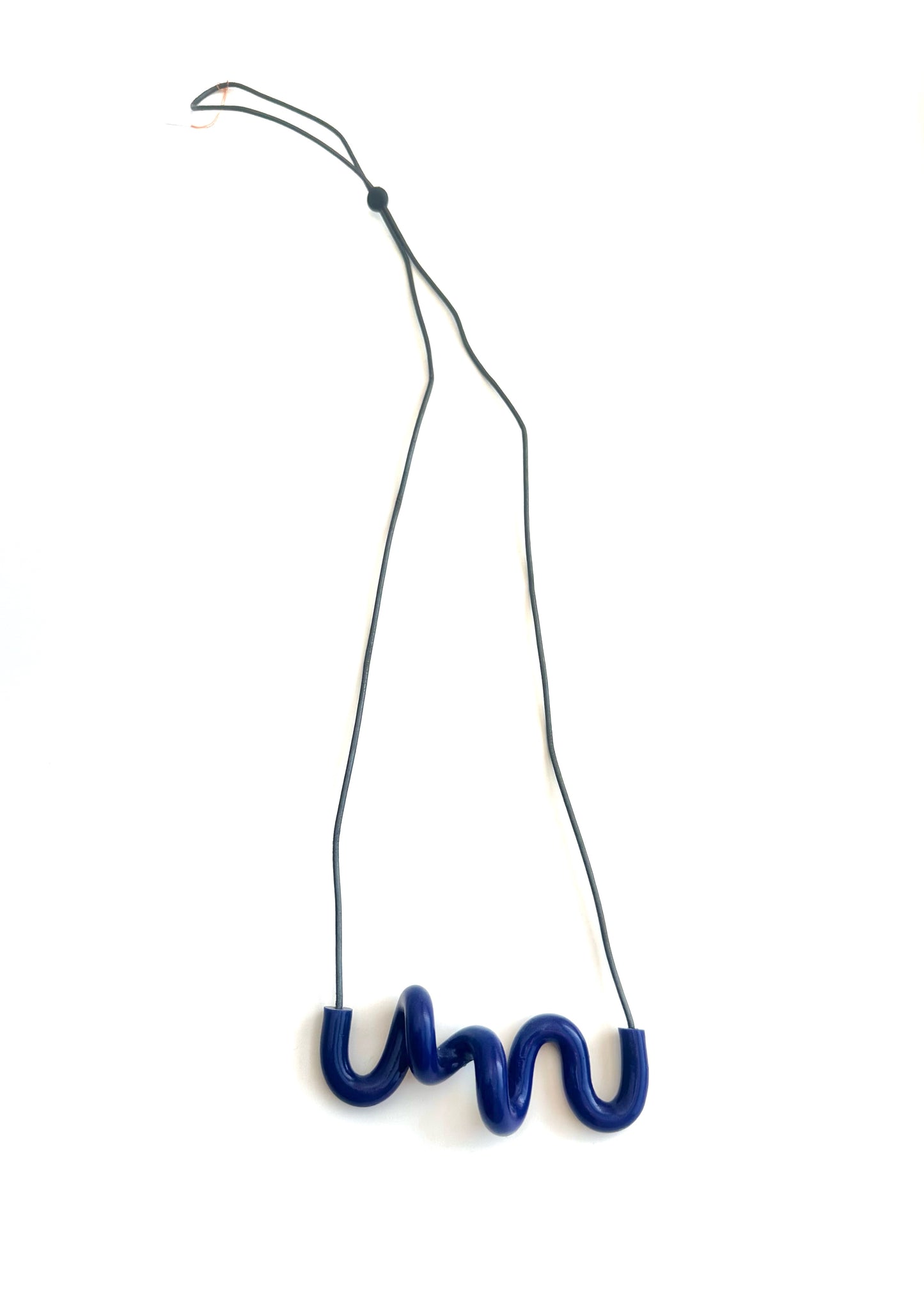 Bare-No-Tools -Necklace -Abstract Squiggle -Navy -Large