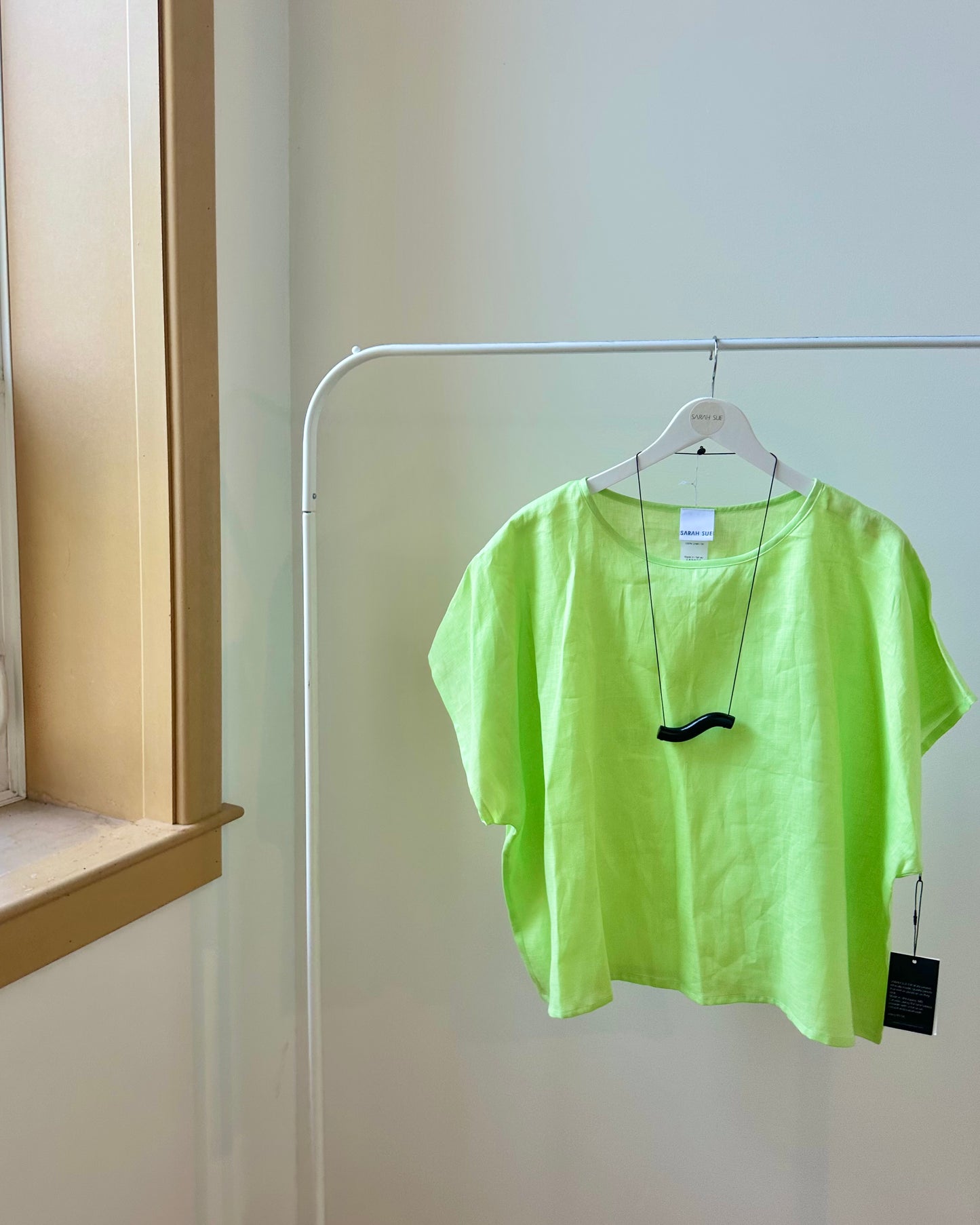Jodie Top -Lime Linen