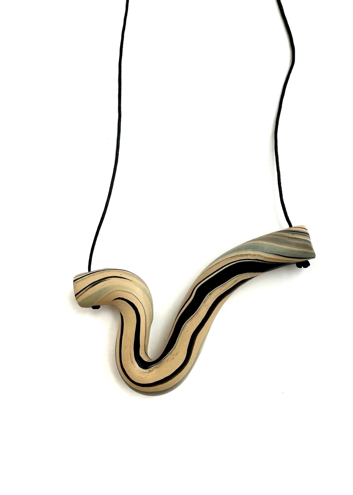 Bare-No-Tools -Swish Necklace -Black & Cream