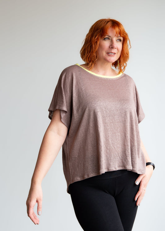 Linen Nita Boxy Top