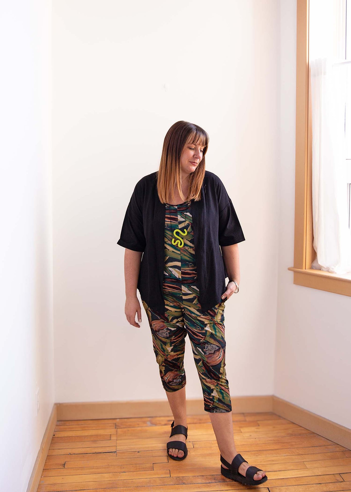 Kim Capri Jumpsuit -Botanica Print
