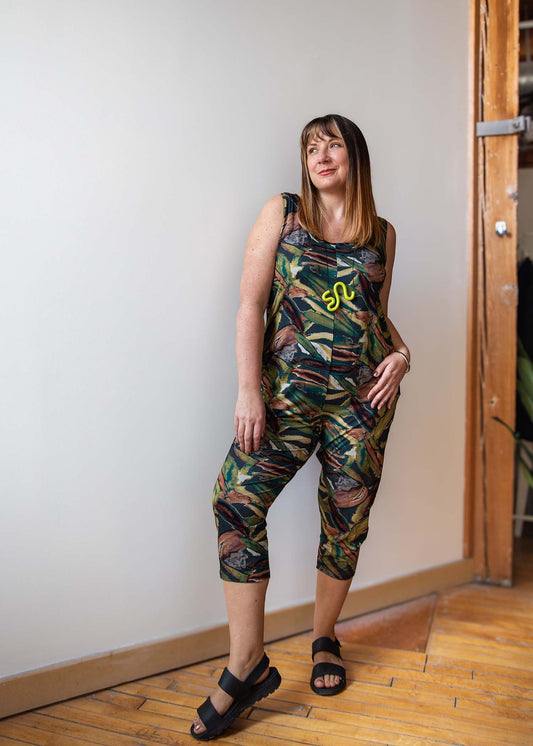 Kim Capri Jumpsuit -Botanica Print