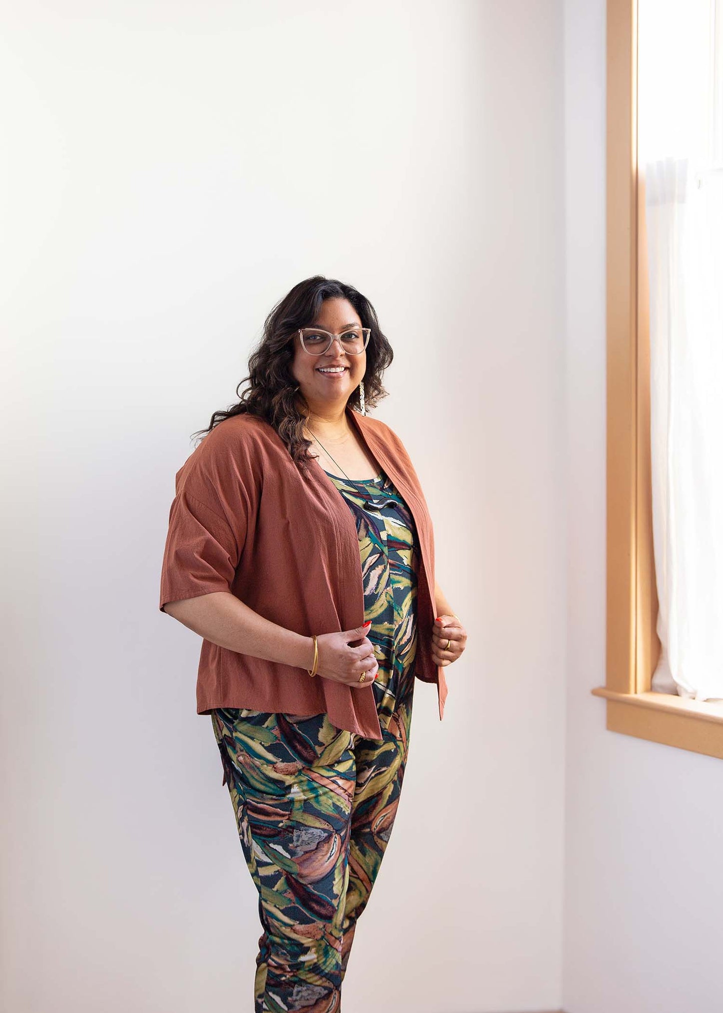 Kim Capri Jumpsuit -Botanica Print
