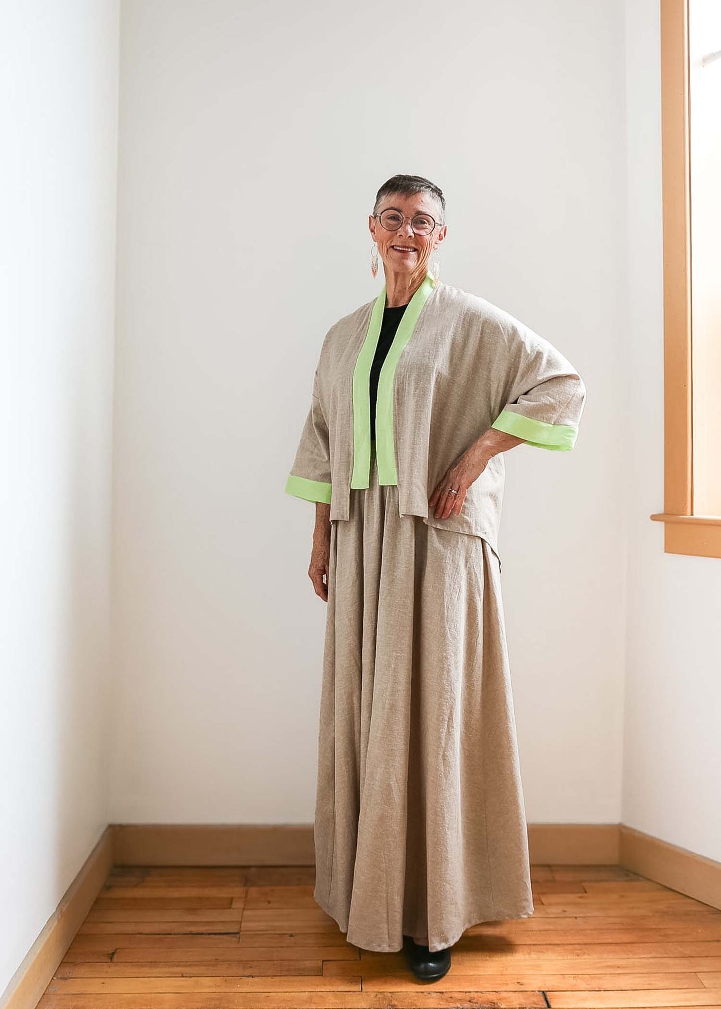 Lesley Long Skirt -Hemp -Pacifica or Sand