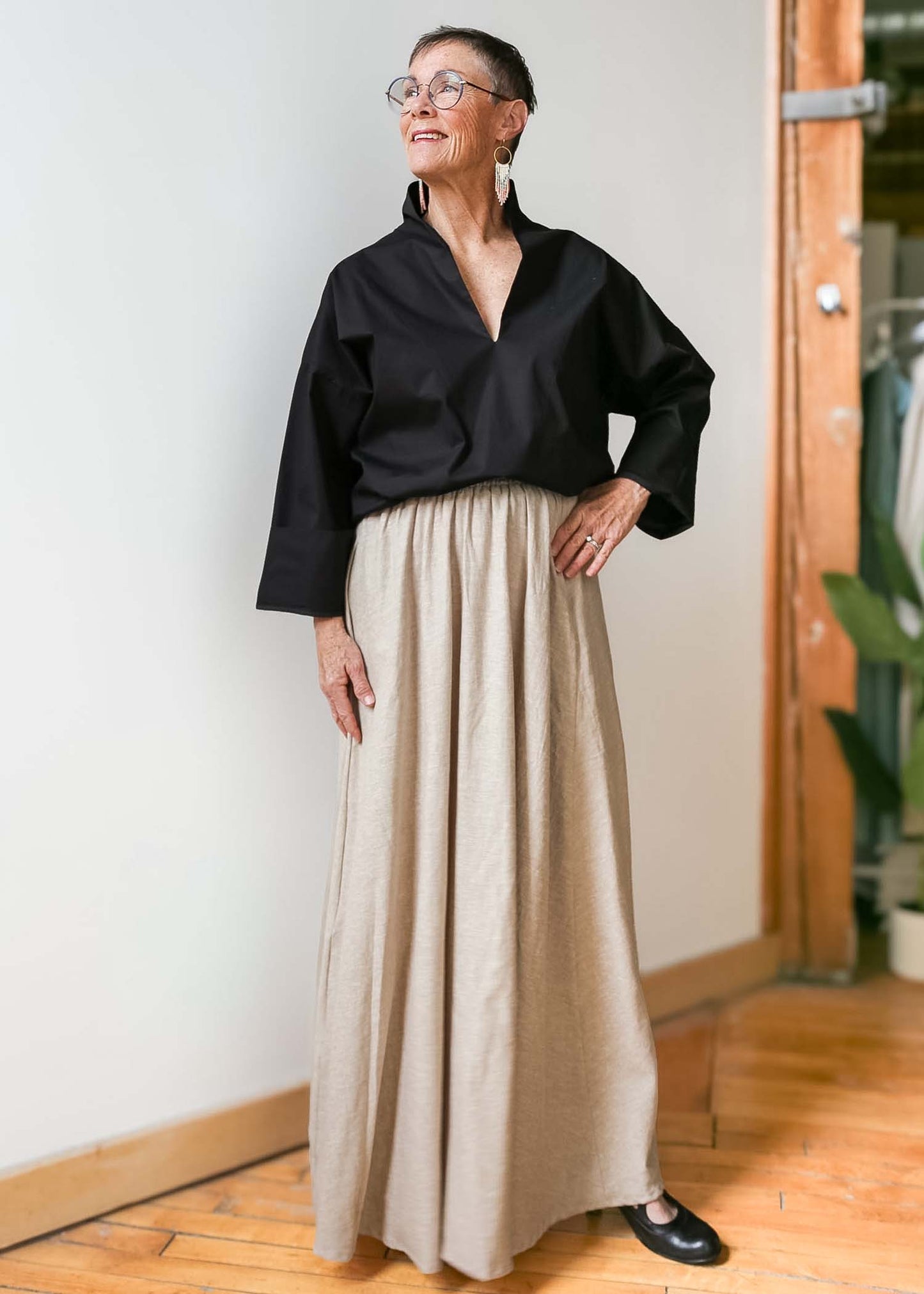 Lesley Long Skirt -Hemp -Pacifica or Sand