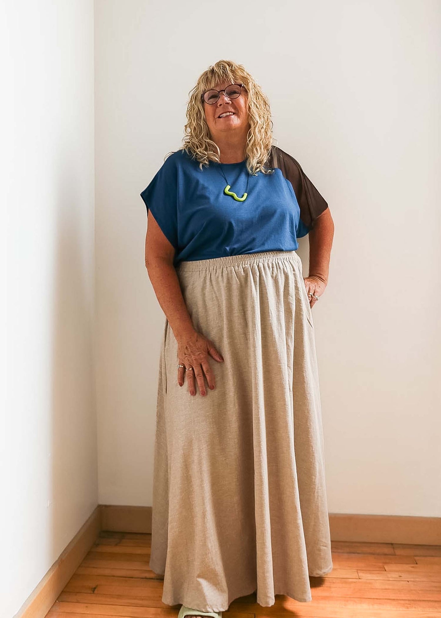 Lesley Long Skirt -Hemp -Pacifica or Sand