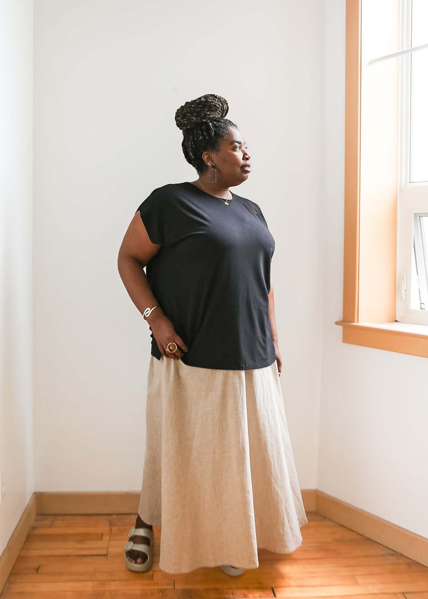 Lesley Long Skirt -Hemp -Pacifica or Sand