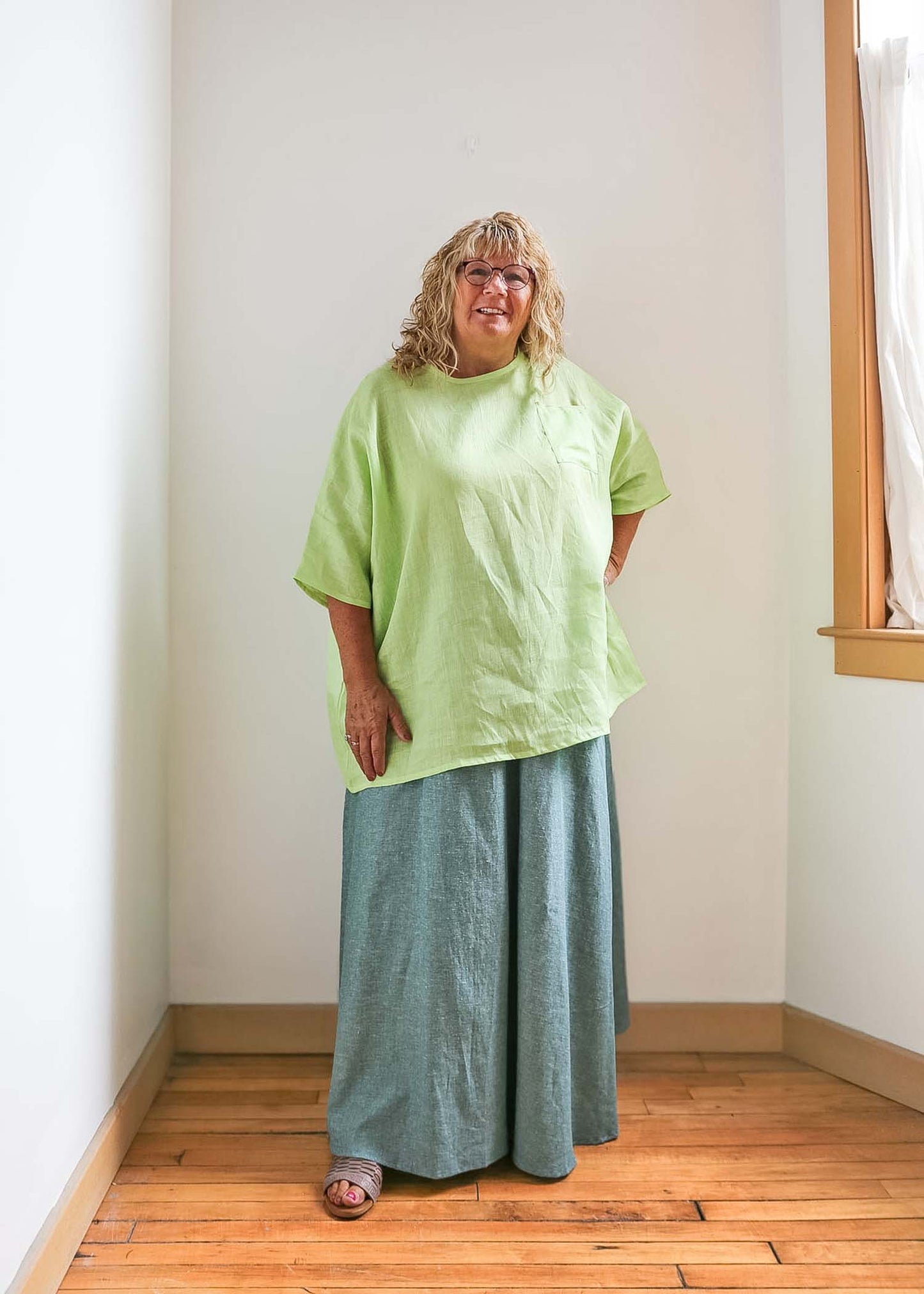 Lesley Long Skirt -Hemp -Pacifica or Sand