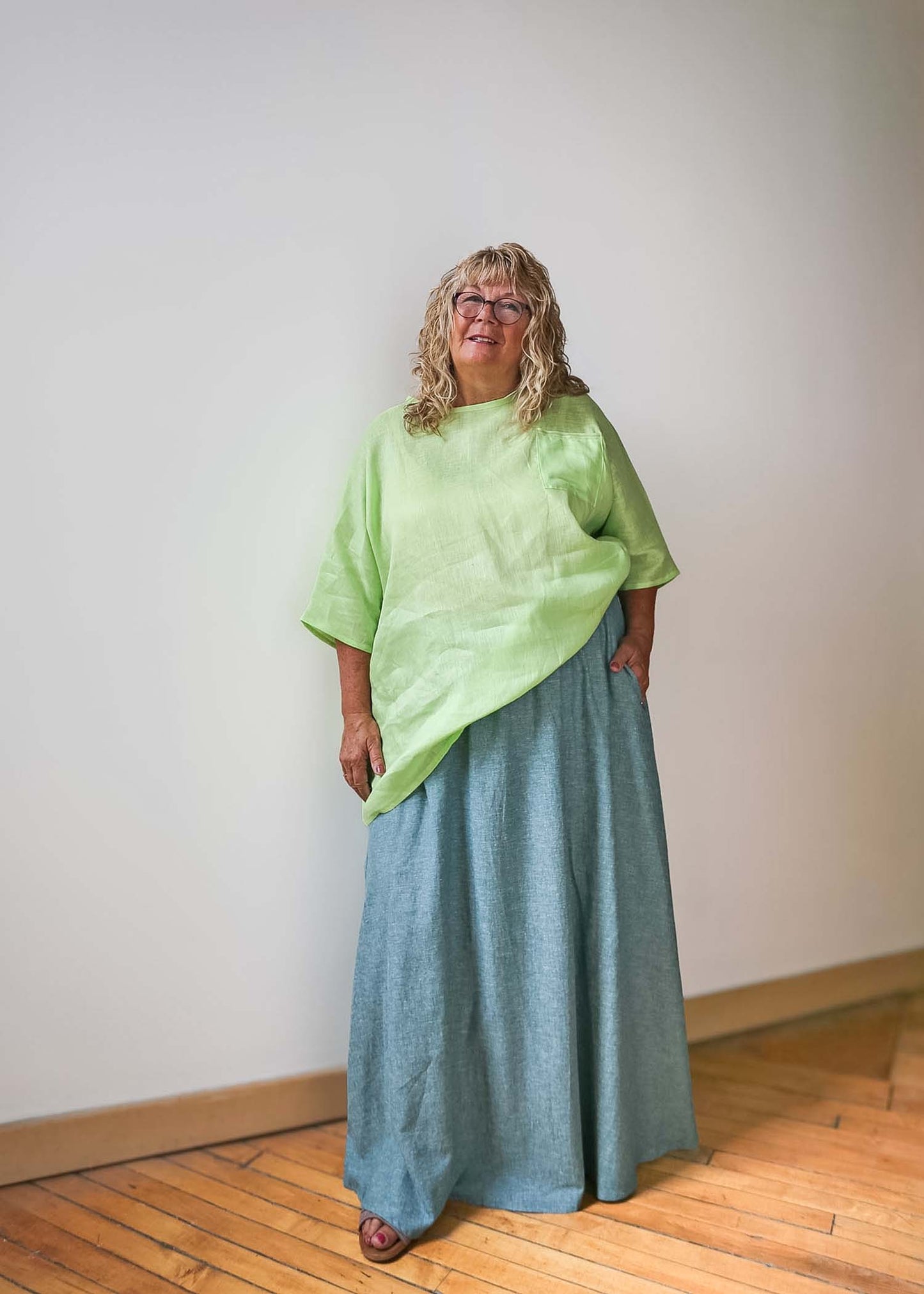 Lesley Long Skirt -Hemp -Pacifica or Sand