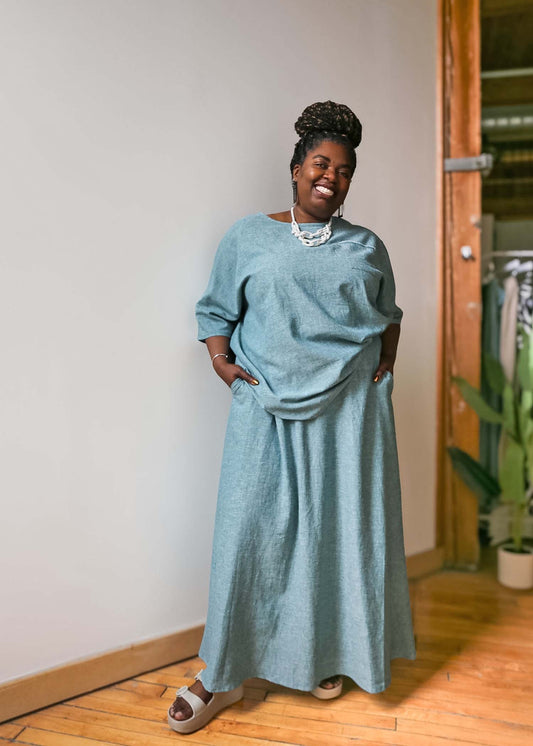 Lesley Long Skirt -Hemp -Pacifica or Sand