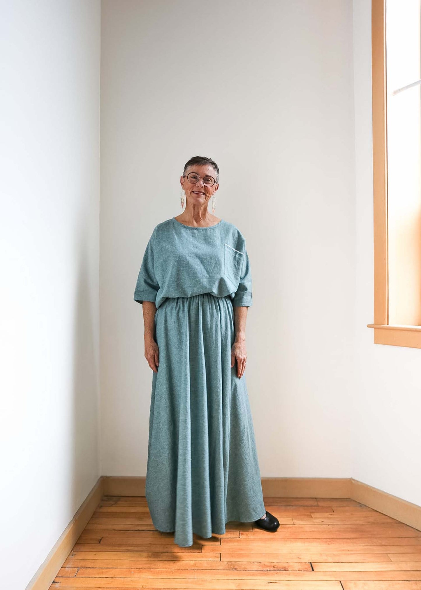 Lesley Long Skirt -Hemp -Pacifica or Sand
