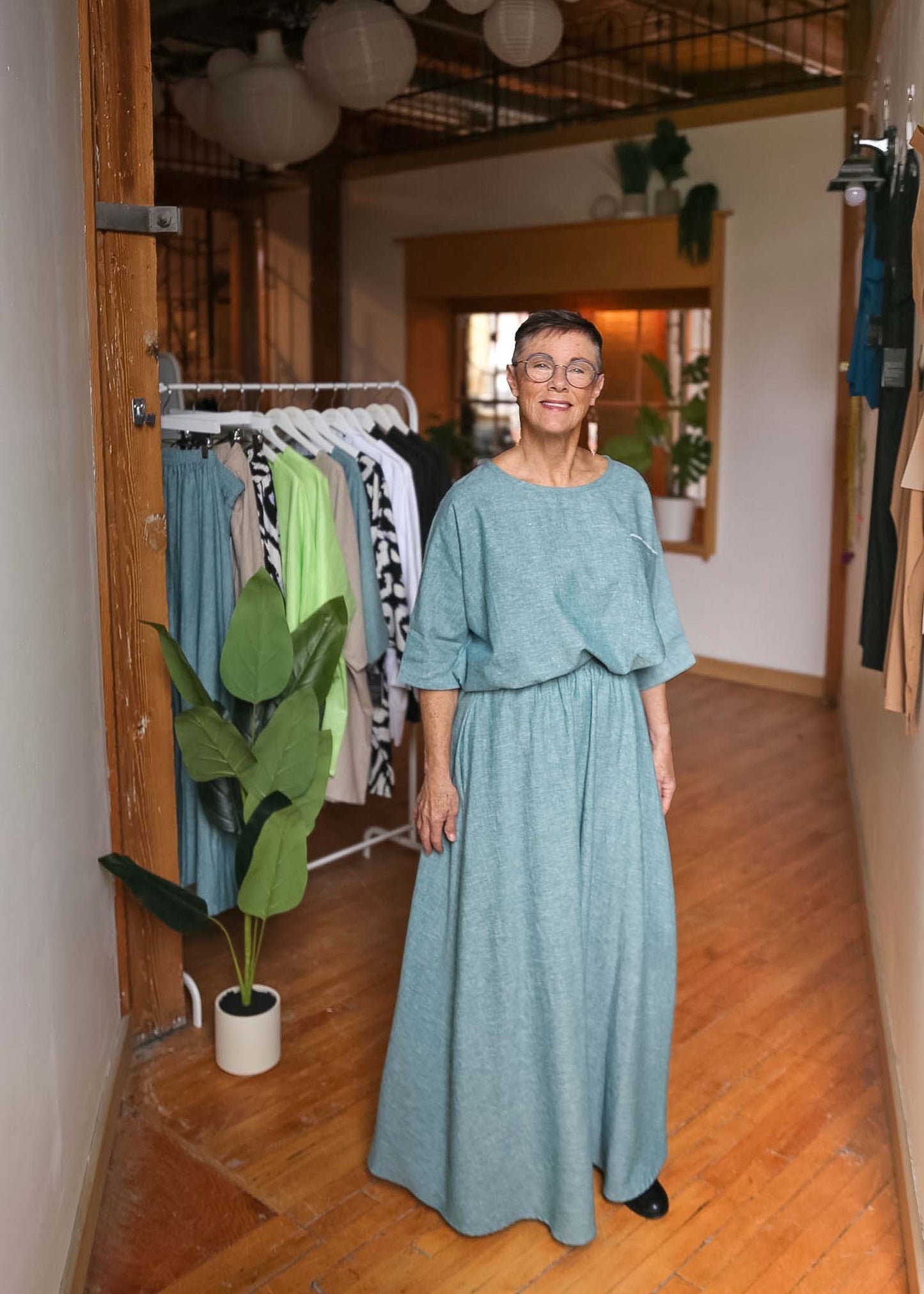 Lesley Long Skirt -Hemp -Pacifica or Sand