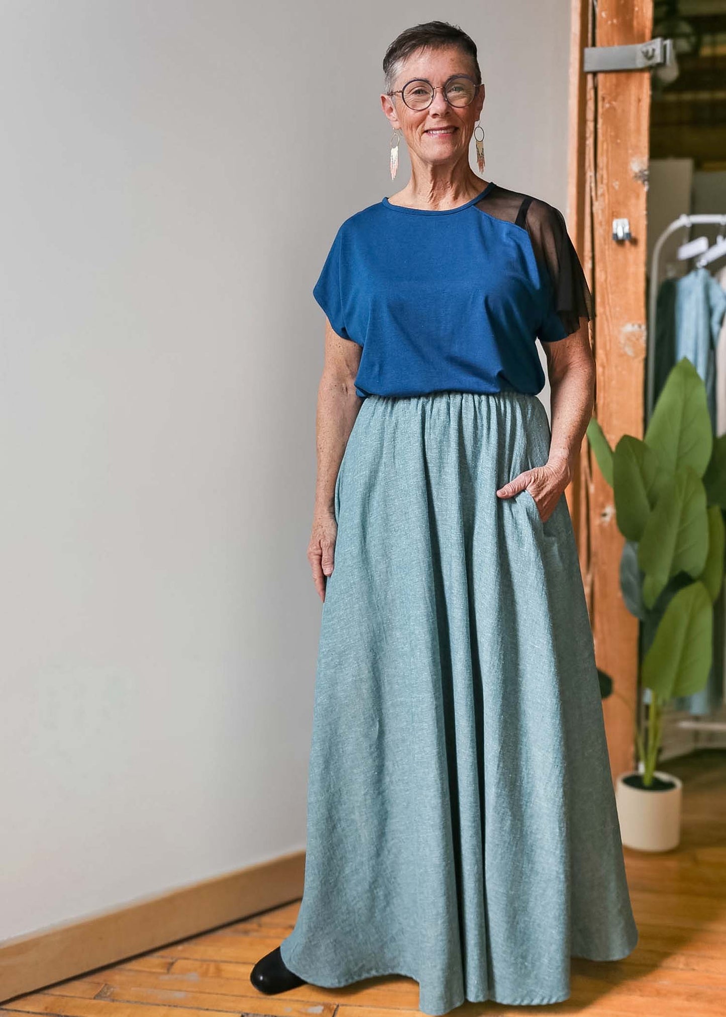 Lesley Long Skirt -Hemp -Pacifica or Sand