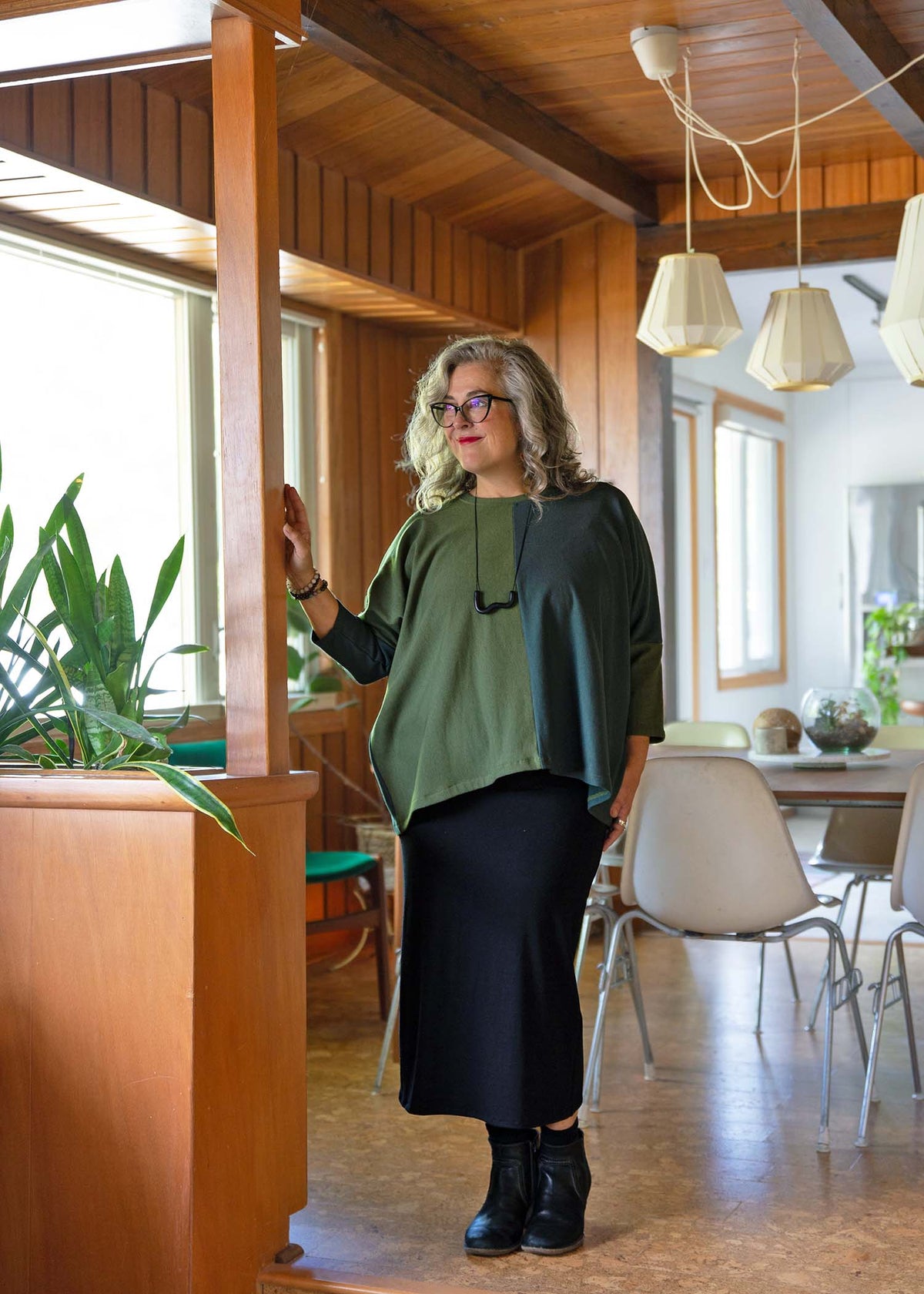 Elise Boxy Sweater -Split -Zero Waste