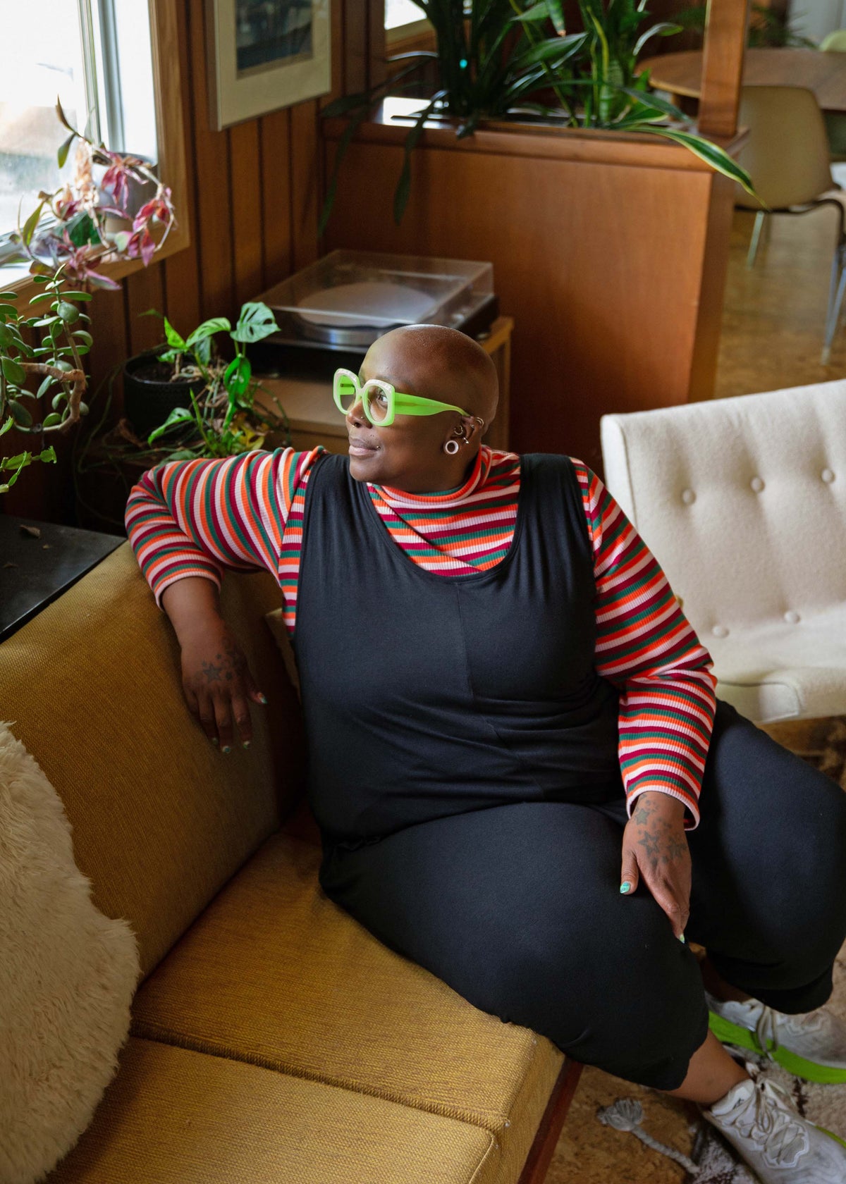 Nedra Turtleneck -Retro Stripe