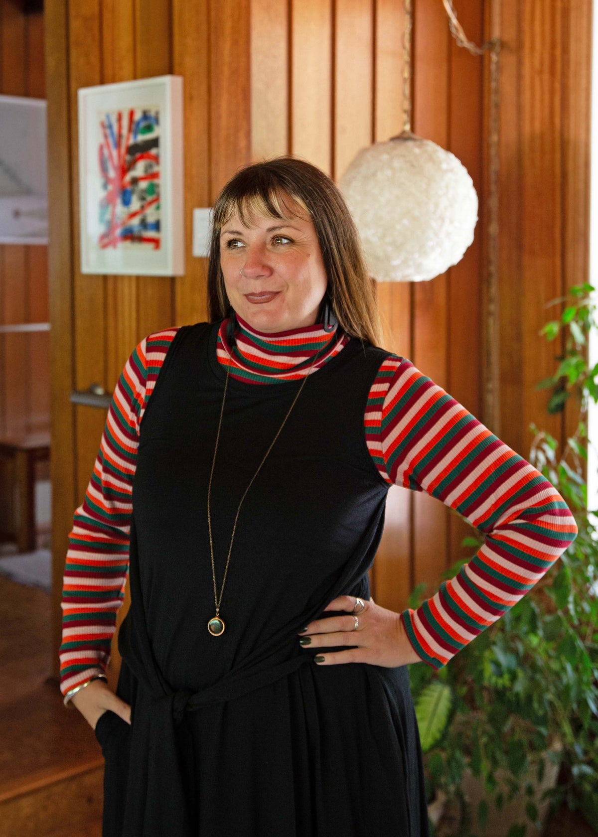 Nedra Turtleneck -Retro Stripe