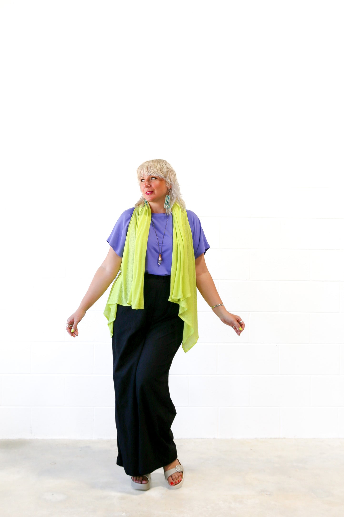Lydia Linen Vest -Citron
