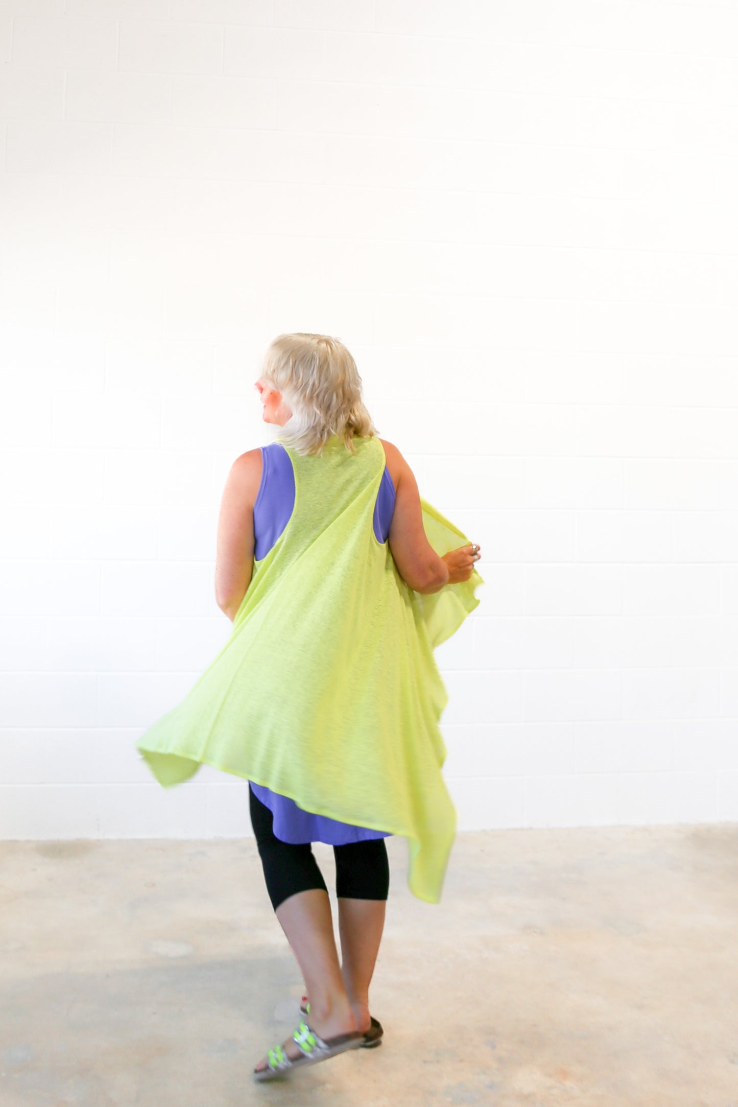 Lydia Linen Vest -Citron