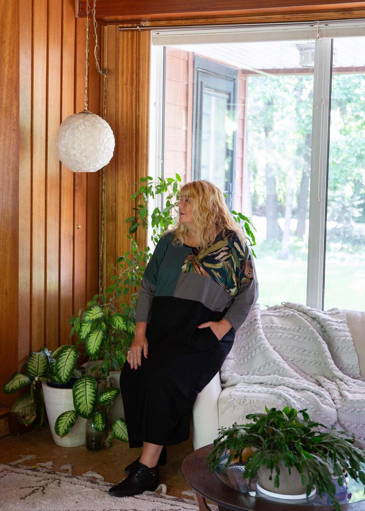 Monique Dress -Colour Blocked Zero Waste