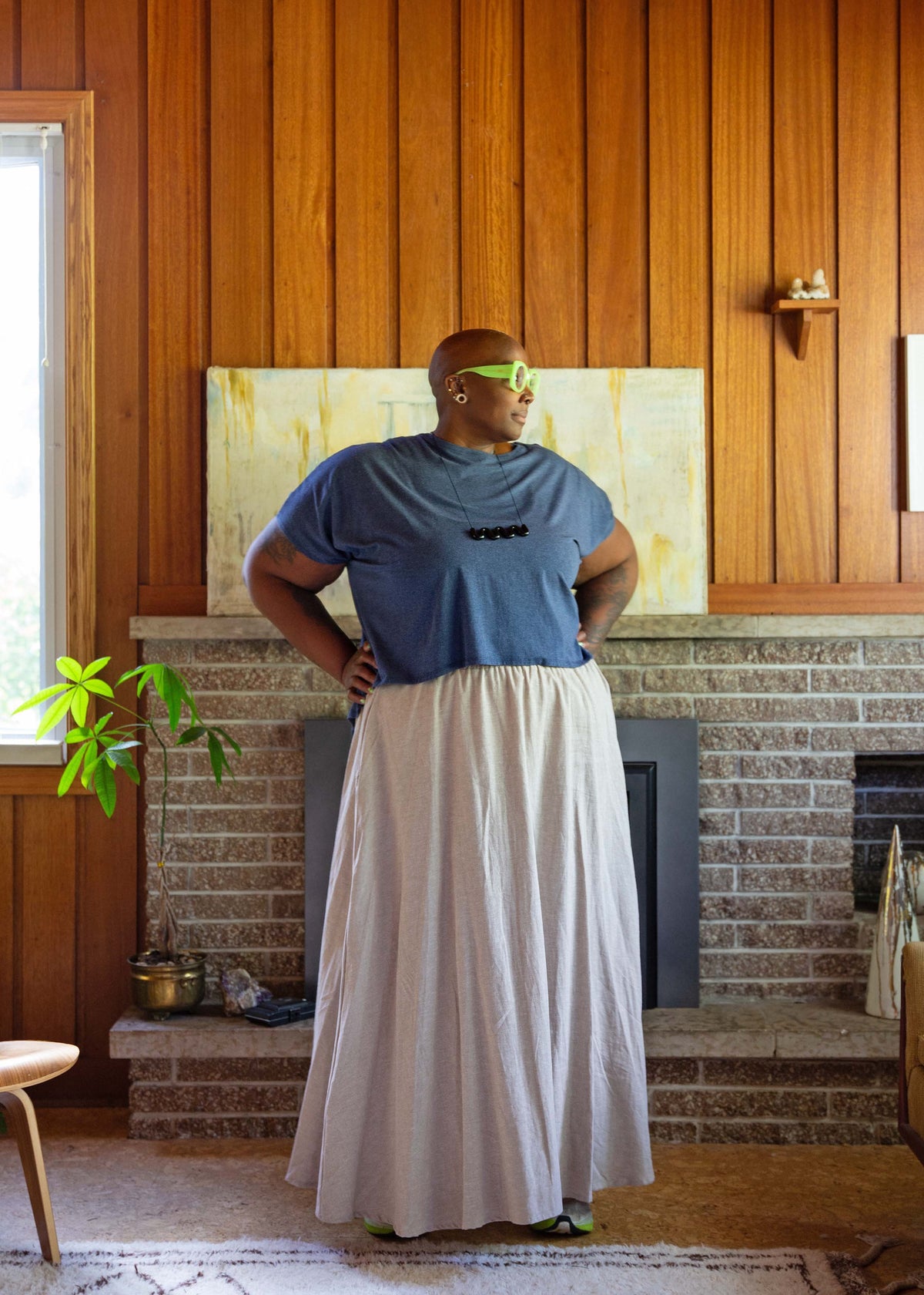 Lesley Long Skirt -Hemp -Sand