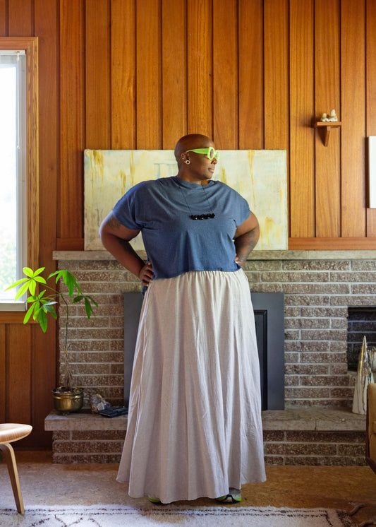 Lesley Long Skirt -Hemp -Sand