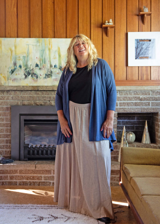Naomi Cardigan -Denim Blue