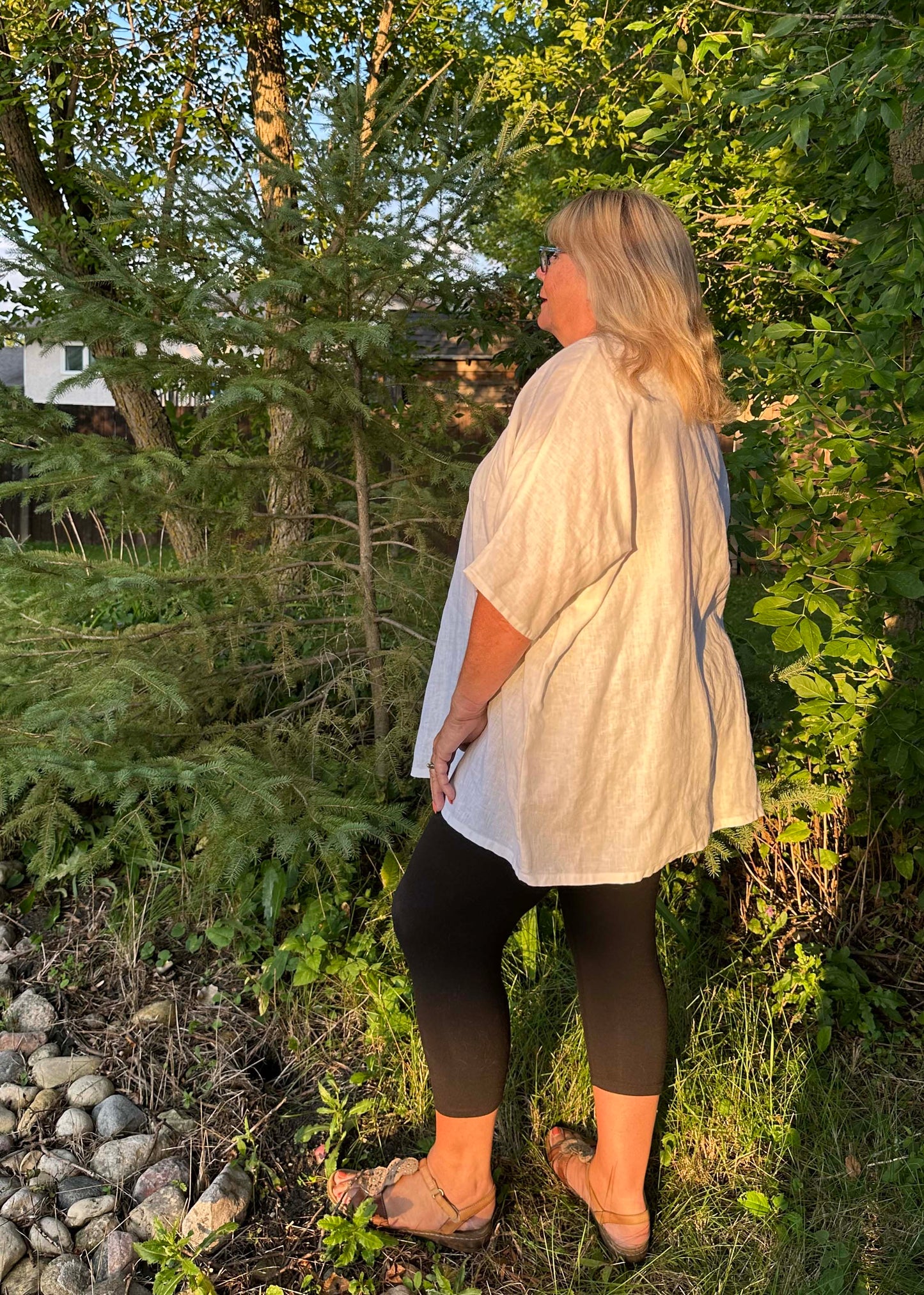 Sandy Linen Tunic -White