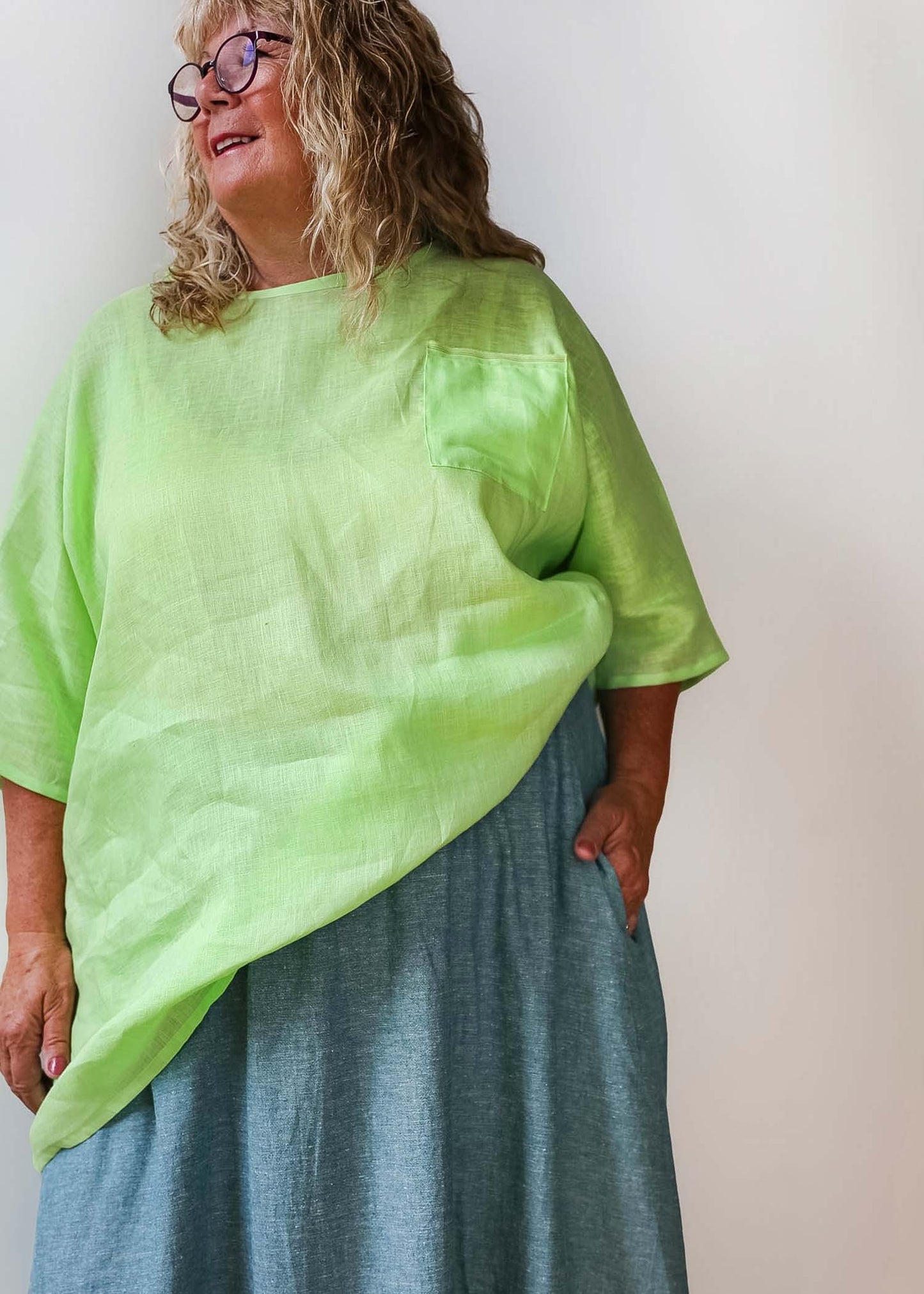 Sandy Tunic -Linen -Lime