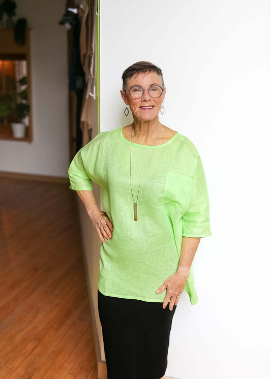 Sandy Tunic -Linen -Lime
