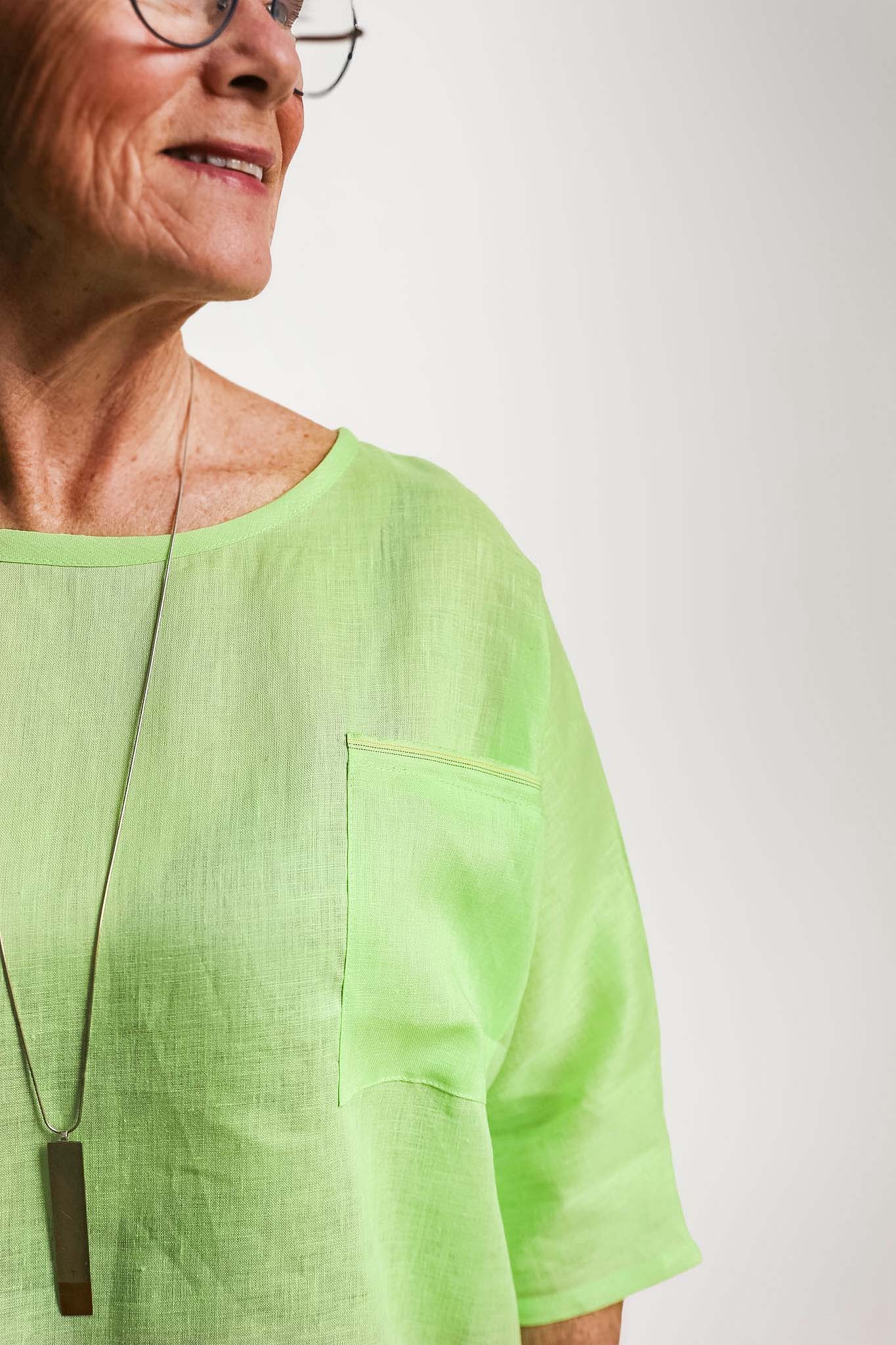 Sandy Tunic -Linen -Lime