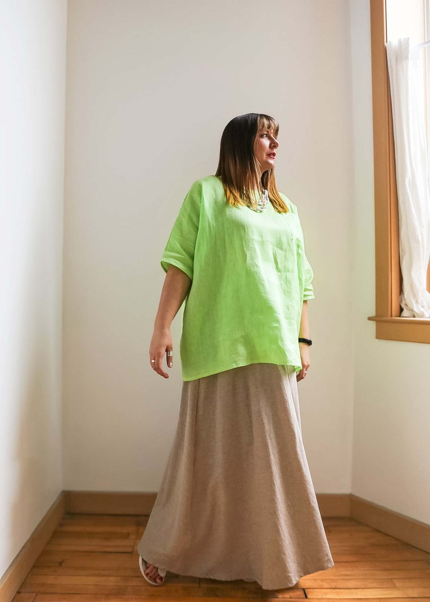 Sandy Tunic -Linen -Lime