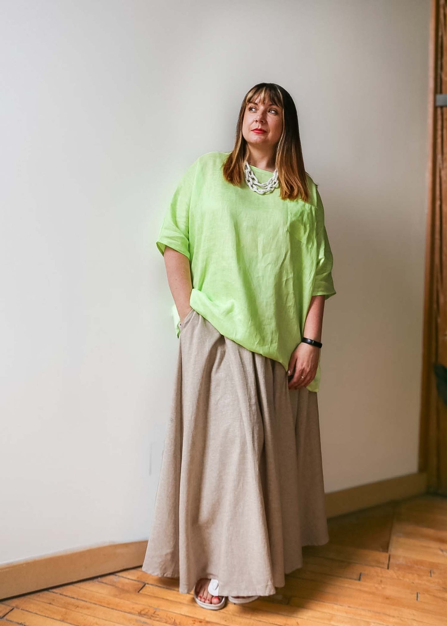 Sandy Tunic -Linen -Lime