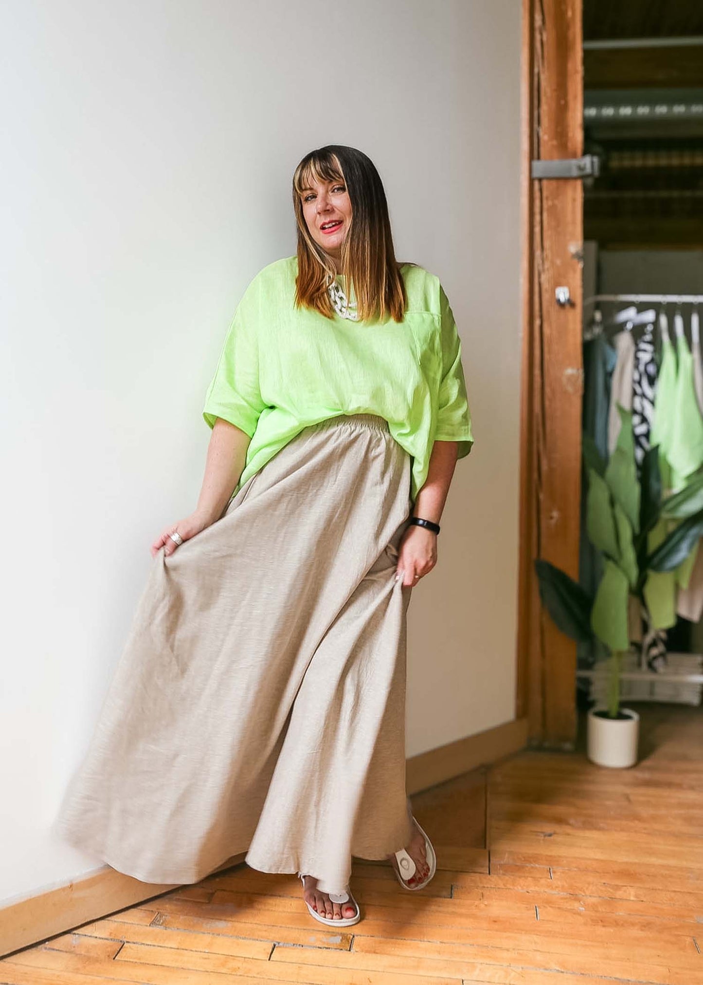 Sandy Tunic -Linen -Lime