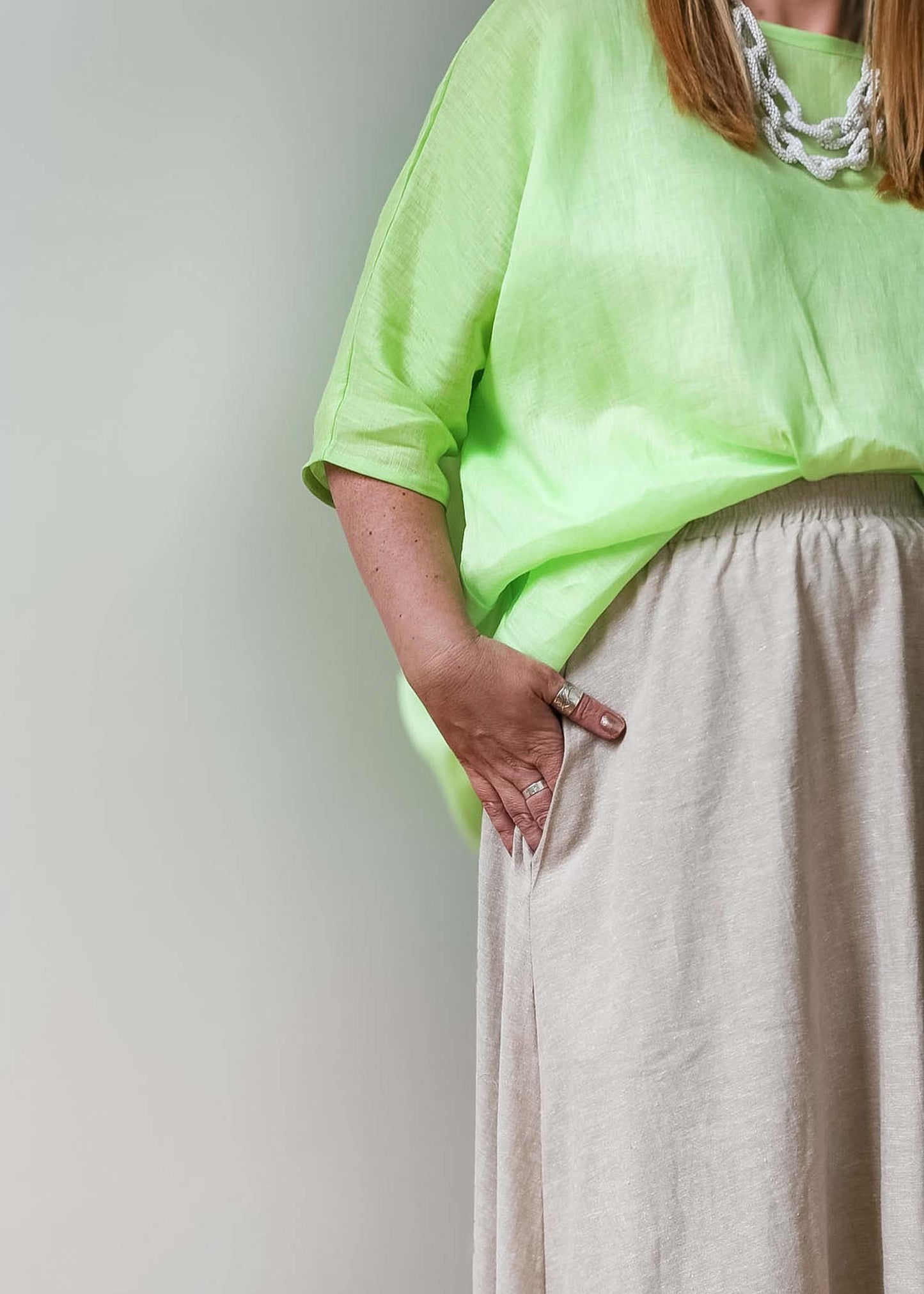 Sandy Tunic -Linen -Lime
