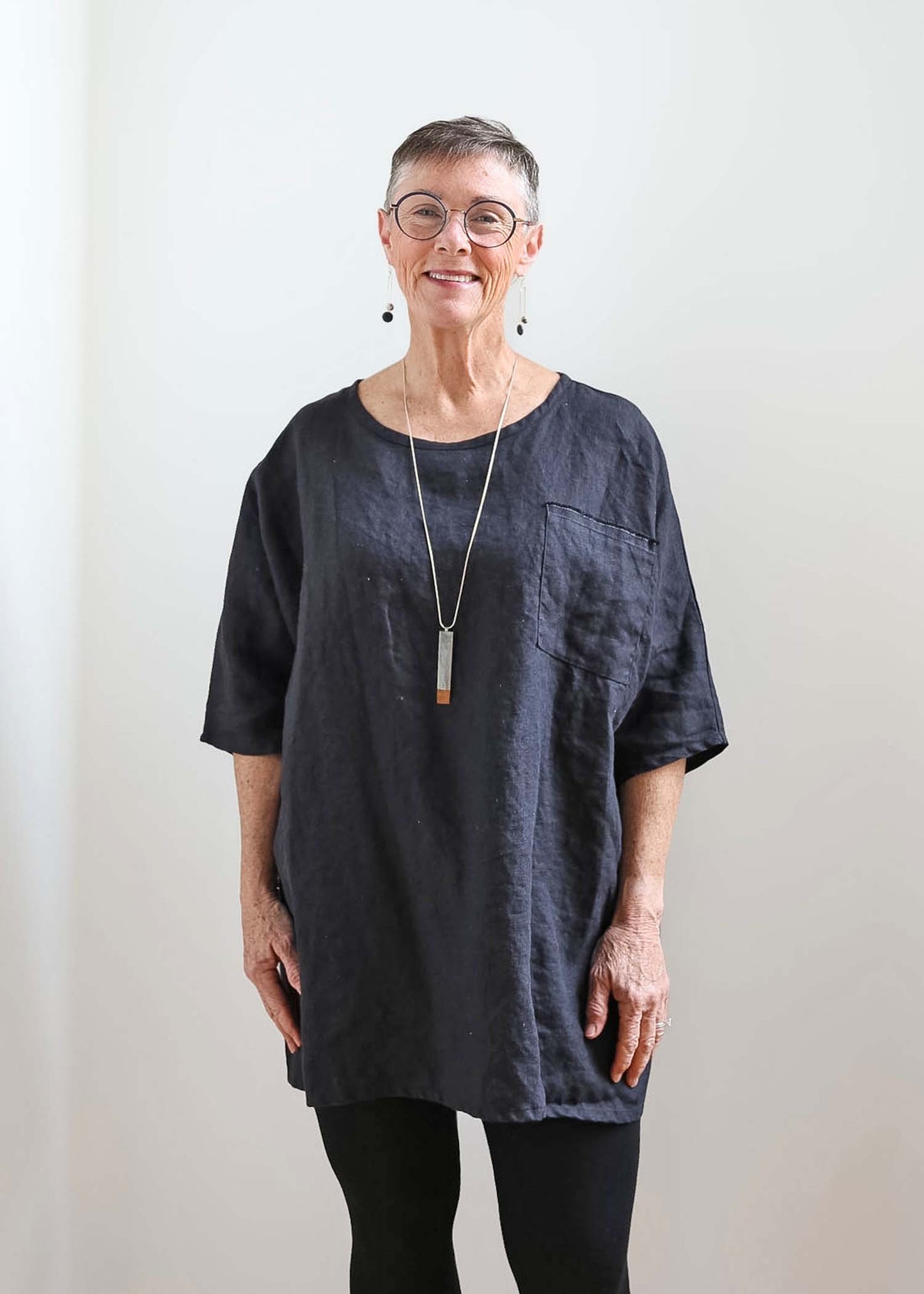 Sandy Tunic -Linen -Black or White
