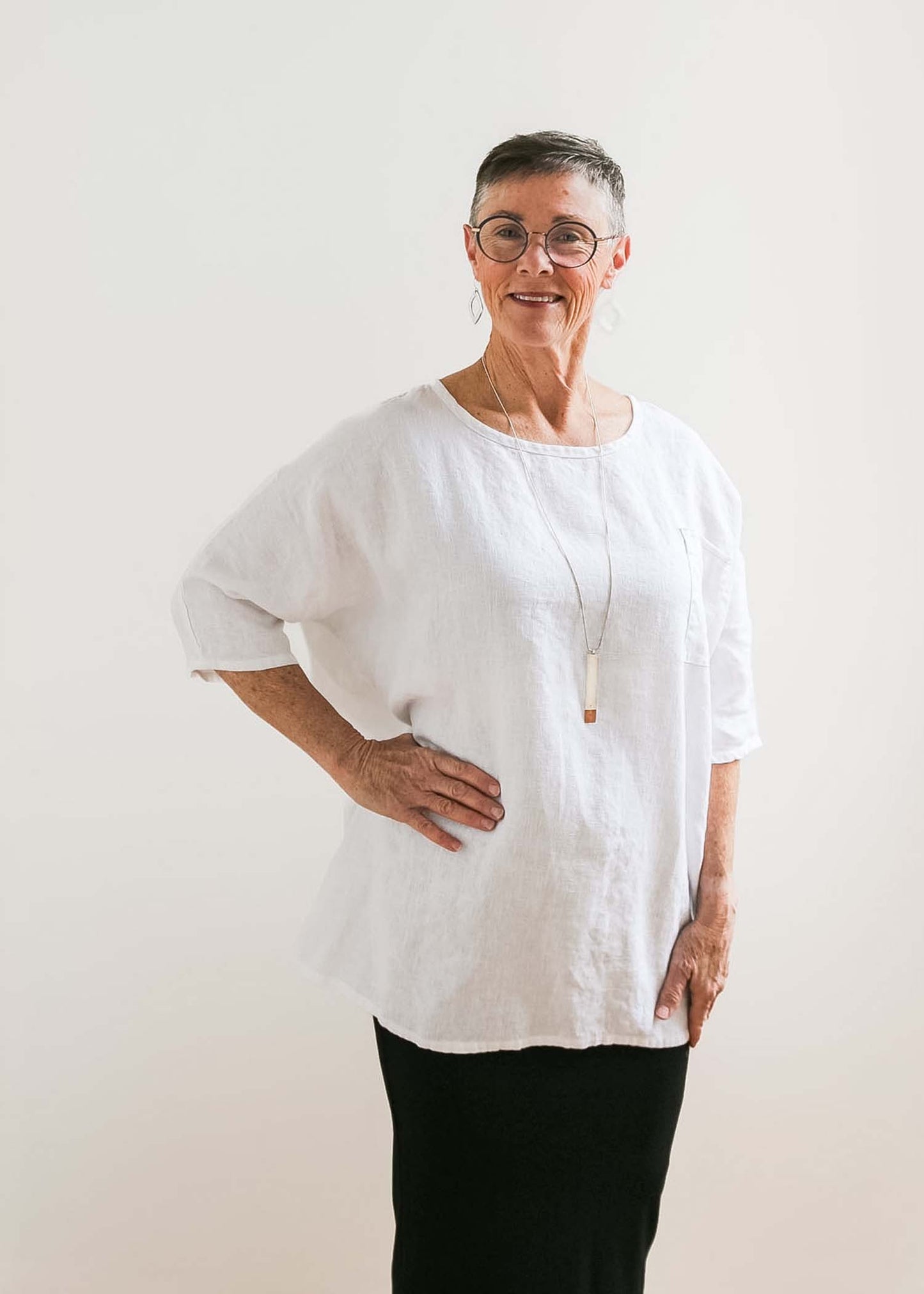 Sandy Tunic -Linen -Black or White