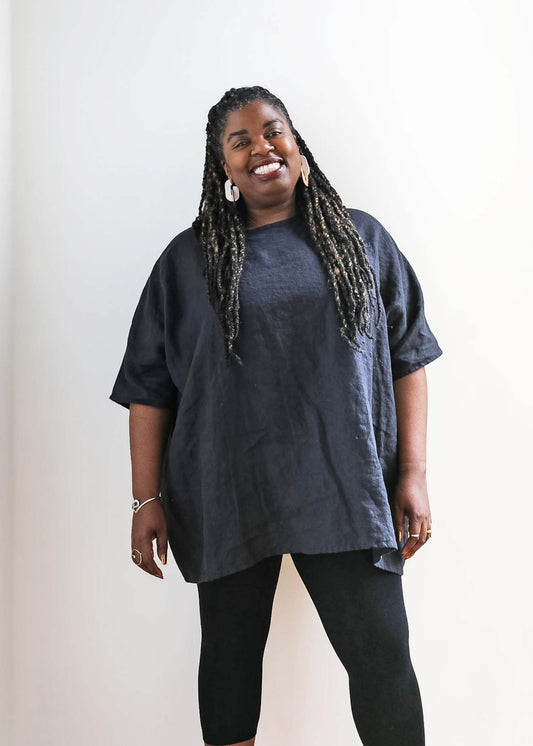Sandy Tunic -Linen -Black or White