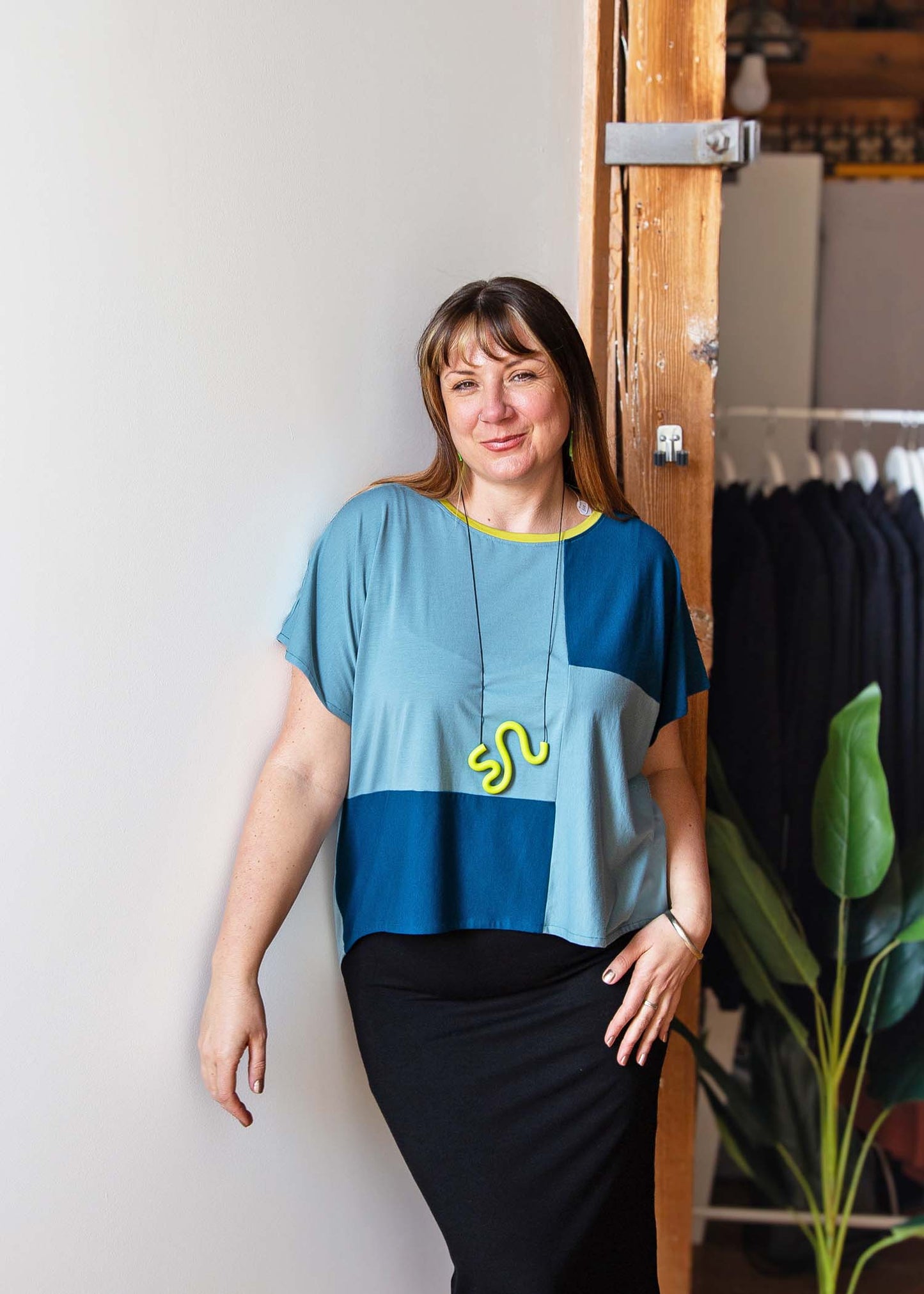 Zero Waste Nita Boxy Top -Blues