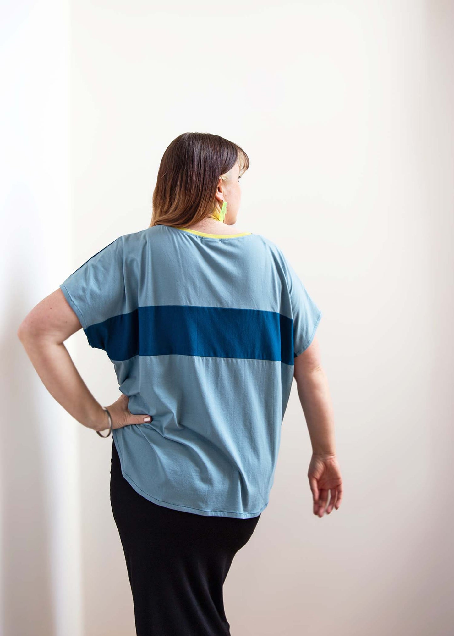 Zero Waste Nita Boxy Top -Blues