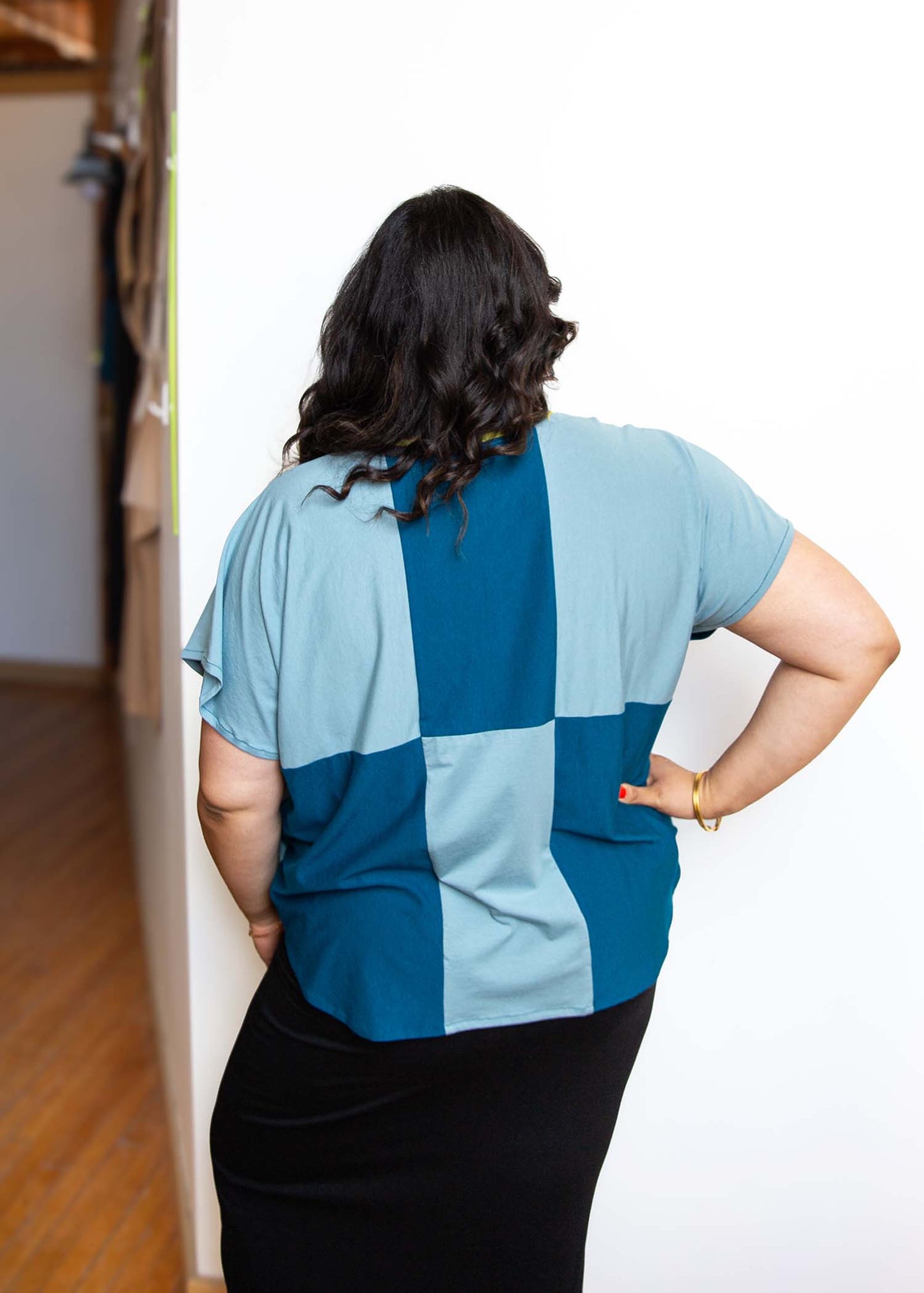 Zero Waste Nita Boxy Top -Blues