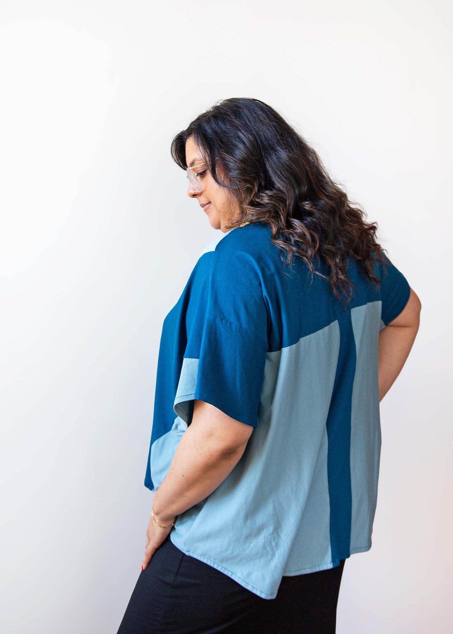 Zero Waste Nita Boxy Top -Blues