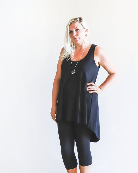 Heidi Long Tank Top -Black -Size A
