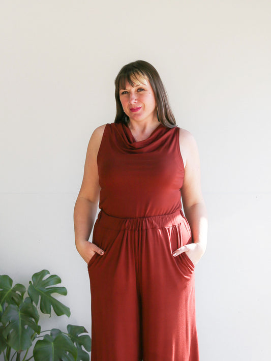 Candace Cowl Sleeveless Top
